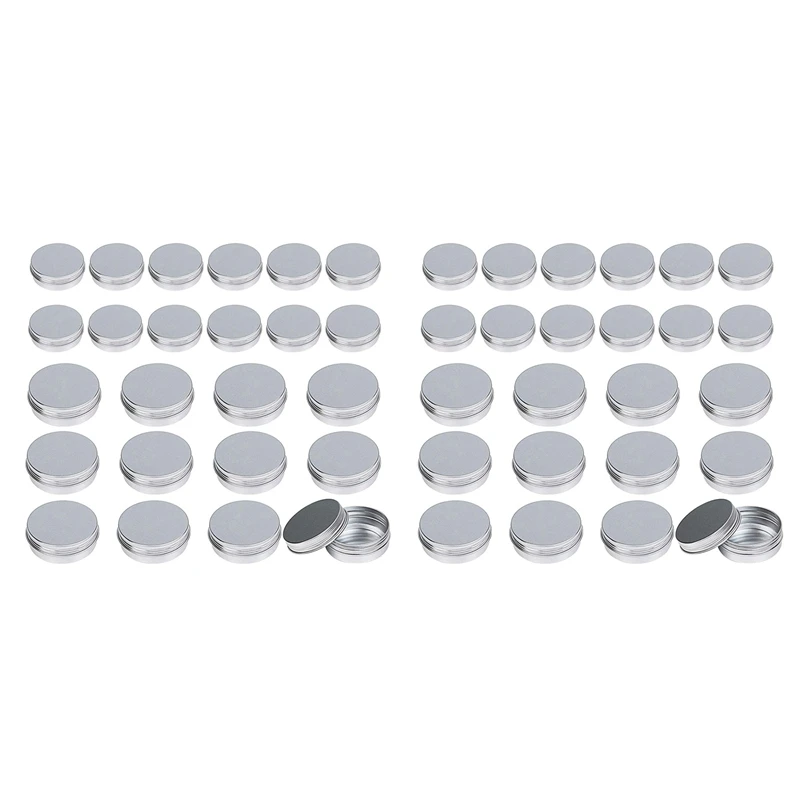 Aluminum Tin Jars,48 Pcs(1Oz 30Ml + 2Oz 60Ml) Aluminum Cosmetic Containers Round Cans with Screw Cap Lid for DIY Crafts
Aluminum Tin Jars,48 Pcs(1Oz 30Ml + 2Oz 60Ml) Aluminum Cosmetic Containers Round Cans with Screw Cap Lid for DIY Crafts