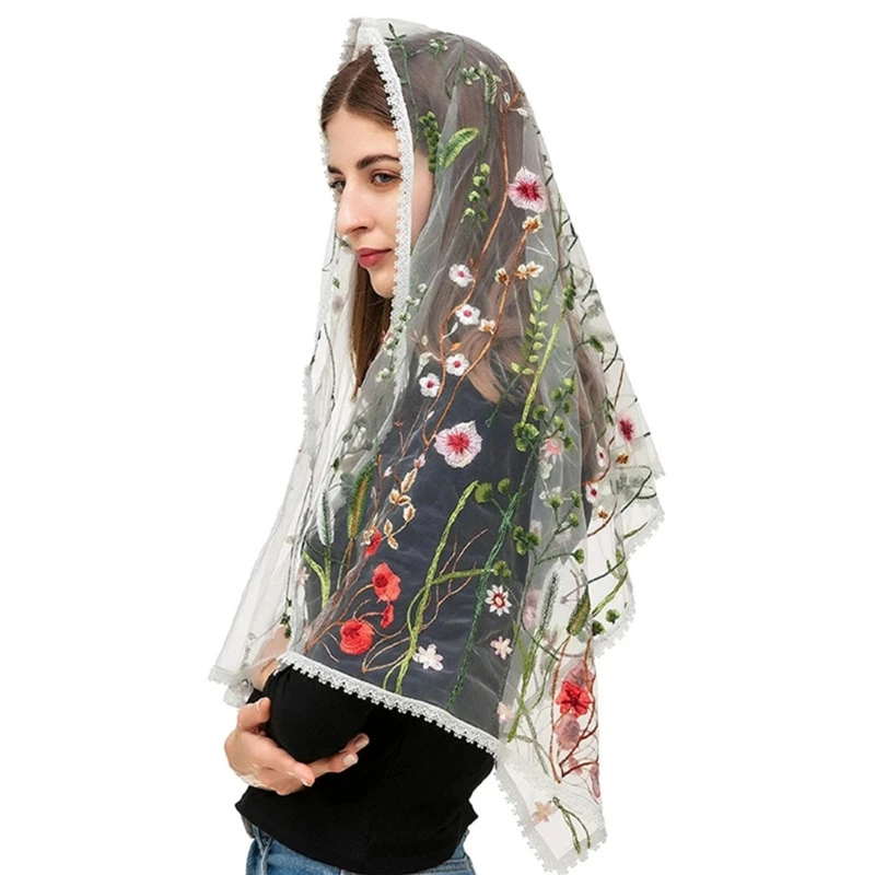 Floral sheer Shawl Embroidered Floral Shawl Headscarf Tudung Hijab Headcovering Scarf Church Shawl Wraps For Women
Floral sheer Shawl Embroidered Floral Shawl Headscarf Tudung Hijab Headcovering Scarf Church Shawl Wraps For Women