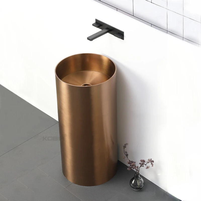 Hotel washbasin sink Bronze color stainless steel sanitary basin bathroom hand wash basin with pedestal
Hotel washbasin sink Bronze color stainless steel sanitary basin bathroom hand wash basin with pedestal