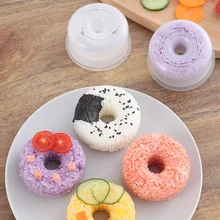Donut Round Rice Ball Mold Non-Stick Sushi Maker DIY Easy Rice Ball Press Mold Childrens Baby Bento Set Kitchen Accessory