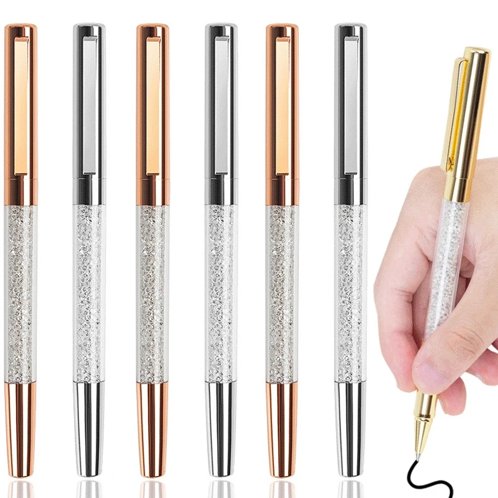 100Pcs Luxury Rose Gold Metal Bling Crystal Diamond Business Gel Pens Stationery Novelty Gifts Office School Supplies Black Ink
100Pcs Luxury Rose Gold Metal Bling Crystal Diamond Business Gel Pens Stationery Novelty Gifts Office School Supplies Black Ink