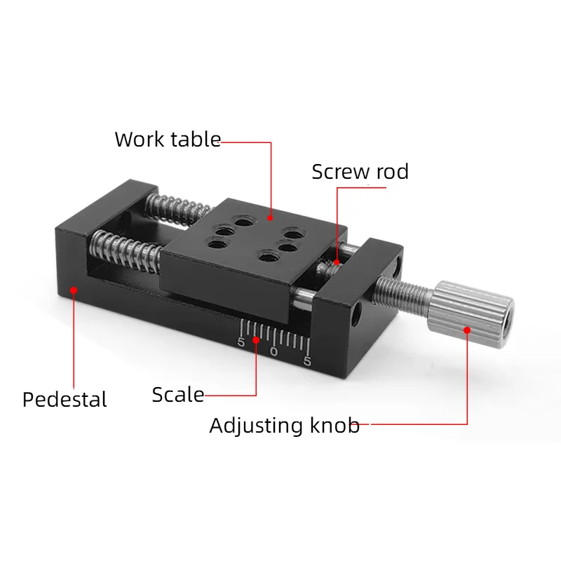 Precision Slide Mini Slide Table Manual Translation Table Manual Displacement Table Linear Platform Experimental Platform
Precision Slide Mini Slide Table Manual Translation Table Manual Displacement Table Linear Platform Experimental Platform
