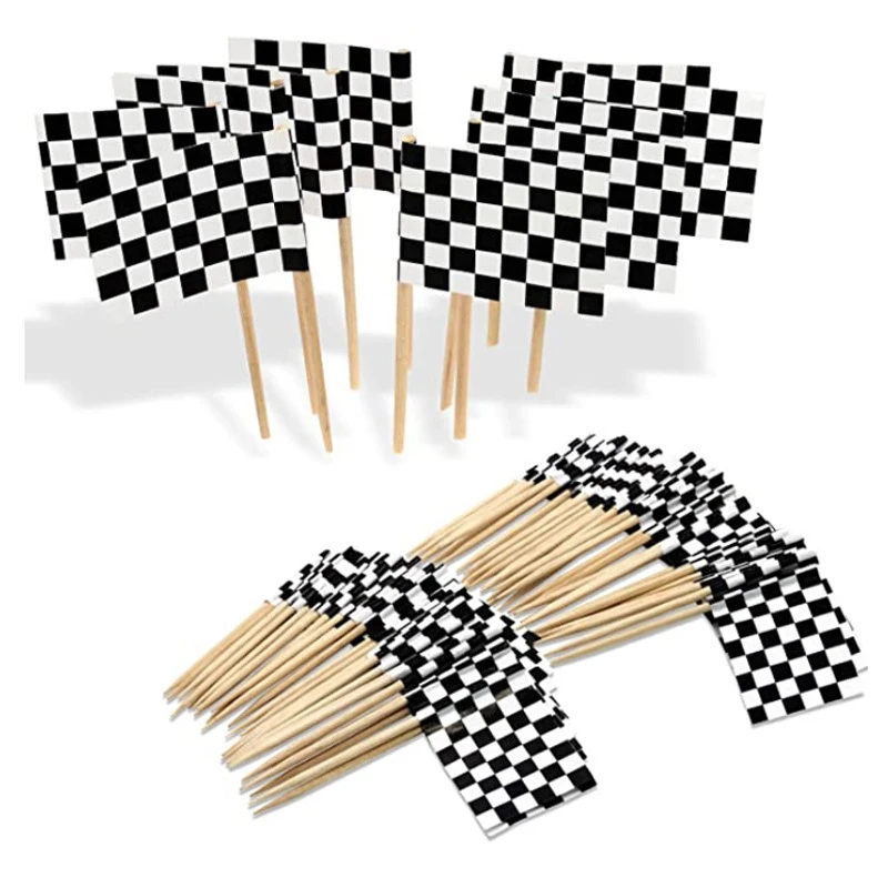 100pcs Racing Flag Bamboo Pick Buffet Cupcake Fruit Fork Party Dessert Salad Stick Cocktail Skewer For Wedding Decor
100pcs Racing Flag Bamboo Pick Buffet Cupcake Fruit Fork Party Dessert Salad Stick Cocktail Skewer For Wedding Decor