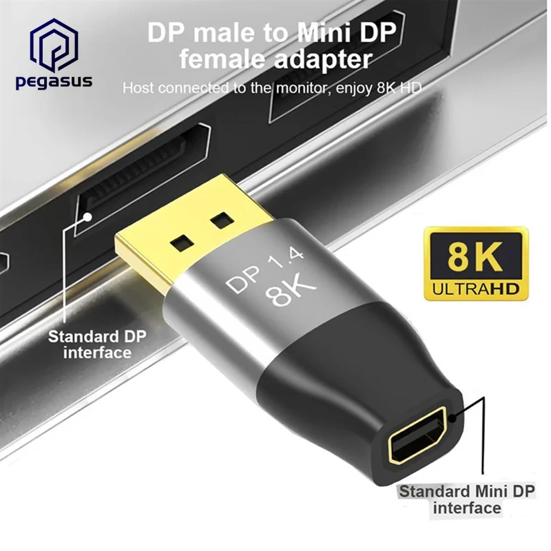 8K&60Hz DP to Mini DP Converter Adapter DP1.4 Displayport 4K@144HZ Mutual HD Conversion For Video PC Laptop TV
8K&60Hz DP to Mini DP Converter Adapter DP1.4 Displayport 4K@144HZ Mutual HD Conversion For Video PC Laptop TV