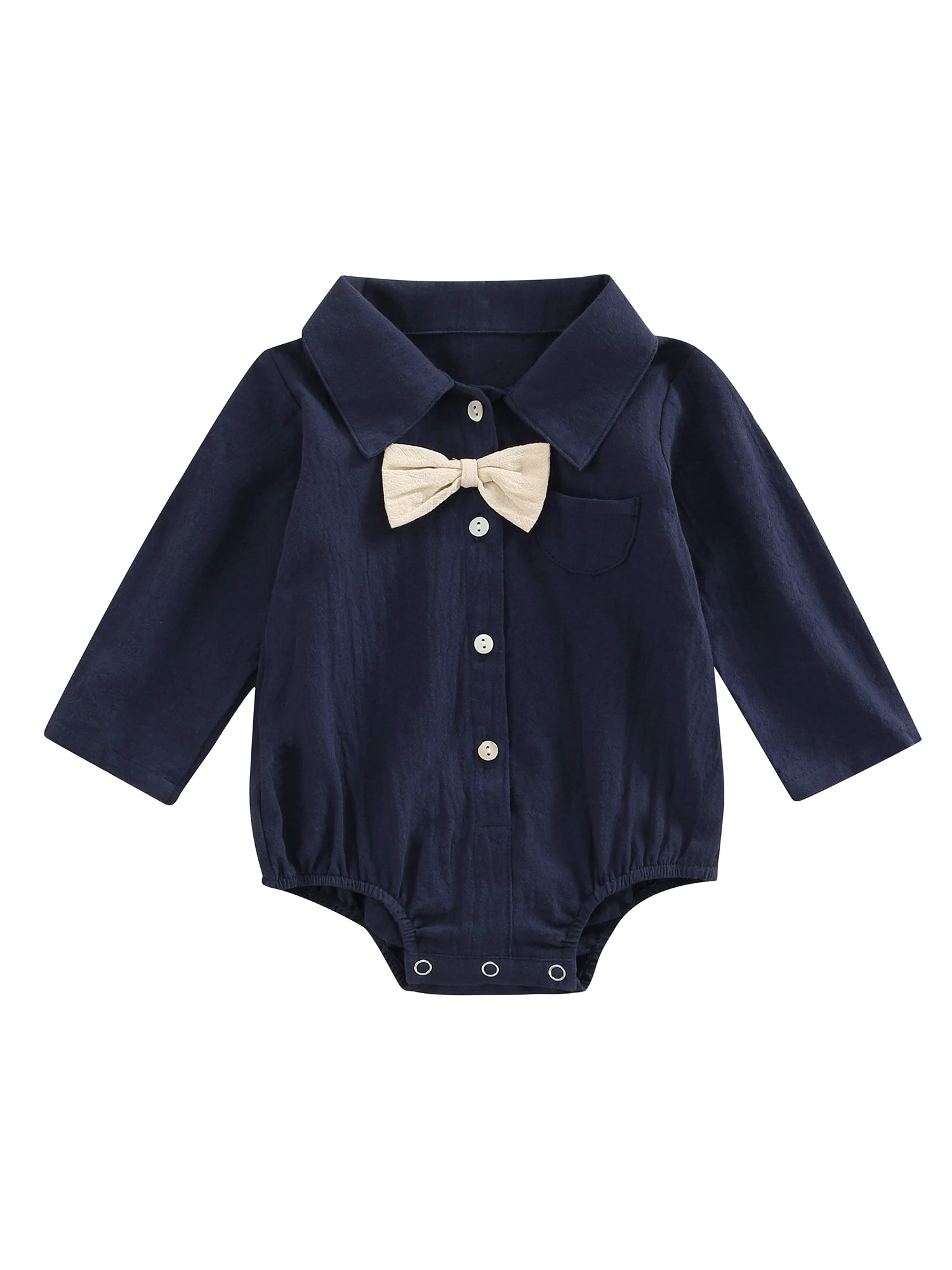 Newborn Baby Boys Shirt Romper Plaid Solid Long Sleeve Lapel Button Down Bodysuit Jumpsuit with Pocket Fall Clothes
Newborn Baby Boys Shirt Romper Plaid Solid Long Sleeve Lapel Button Down Bodysuit Jumpsuit with Pocket Fall Clothes