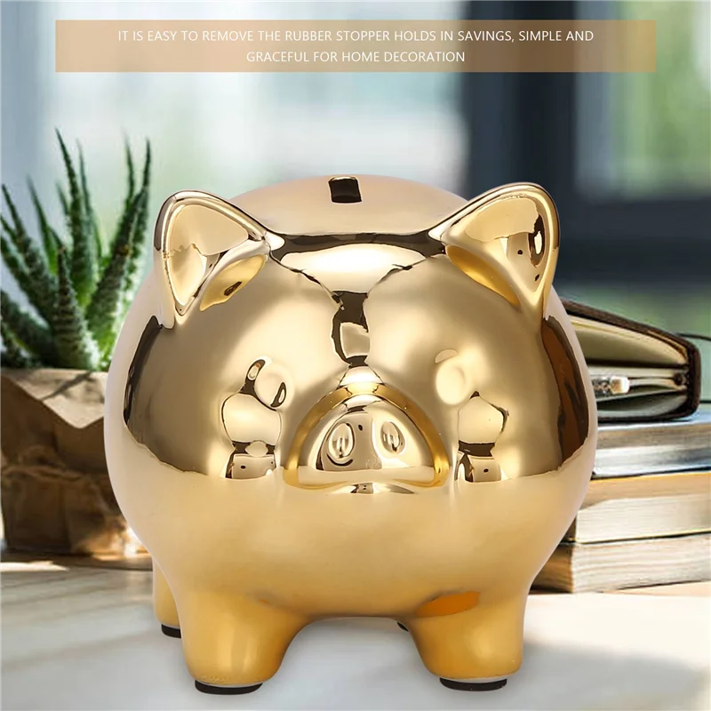 Ceramic Gold Pig Piggy Bank Cute Coin Piggy Bank Creative Home Furnishings Lucky Pig Decoration,Gold Pig
Ceramic Gold Pig Piggy Bank Cute Coin Piggy Bank Creative Home Furnishings Lucky Pig Decoration,Gold Pig