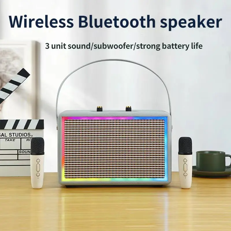 Новый деревянный Bluetooth-динамик, портативный беспроводной сабвуфер, высококачественный домашний караоке, компьютерный динамик, музыкальный центр, винтажный бумбокс
Новый деревянный Bluetooth-динамик, портативный беспроводной сабвуфер, высококачественный домашний караоке, компьютерный динамик, музыкальный центр, винтажный бумбокс