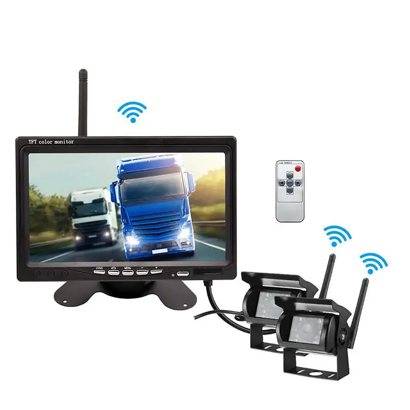 Car Reversing Camera Kit Waterproof Wireless 12V 24V Backup Rear View Camera Monitor Car Monitor 7 Inch For Bus Truck RV Trailer
Car Reversing Camera Kit Waterproof Wireless 12V 24V Backup Rear View Camera Monitor Car Monitor 7 Inch For Bus Truck RV Trailer