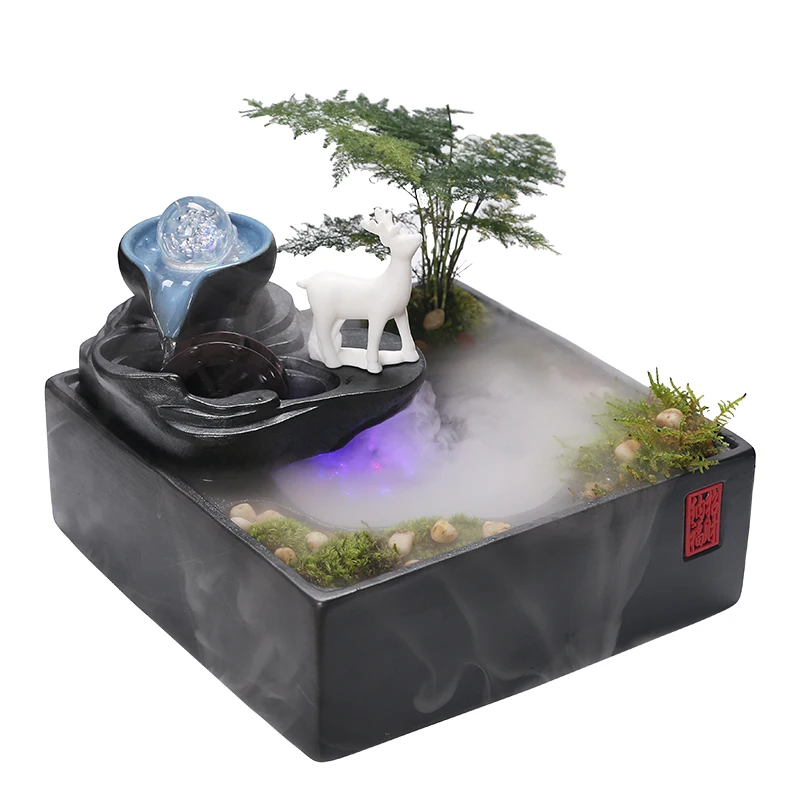 New Chinese Lucky Make a Fortune as Endless as Flowing Water Circulating Water Fengshui Wheel Fountain Office Desk Surface
New Chinese Lucky Make a Fortune as Endless as Flowing Water Circulating Water Fengshui Wheel Fountain Office Desk Surface