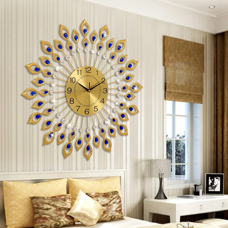 Peacock Wall Clock Metal Round Big Size Golden Wall Clock Creative Living Room Battery Operated Horloge Murale Home Design
Peacock Wall Clock Metal Round Big Size Golden Wall Clock Creative Living Room Battery Operated Horloge Murale Home Design