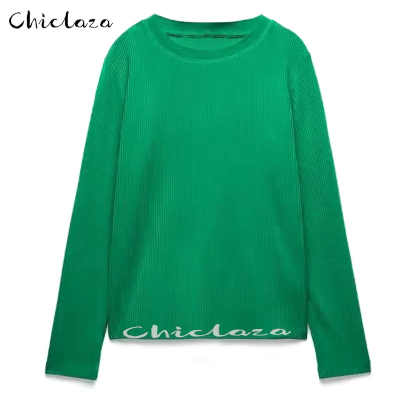 CHICLAZA Women 2022 Spring Autumn Black Long Sleeve T-Shirt Ladies Casual Solid Bottoming Tees Tops Female
CHICLAZA Women 2022 Spring Autumn Black Long Sleeve T-Shirt Ladies Casual Solid Bottoming Tees Tops Female