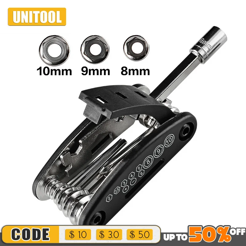 Realmote 16 In 1 High Quality Multifunction Universal Wrench Set Hex Spoke Cycling Screwdriver Bicycle Repair Tools Kit
Realmote 16 In 1 High Quality Multifunction Universal Wrench Set Hex Spoke Cycling Screwdriver Bicycle Repair Tools Kit