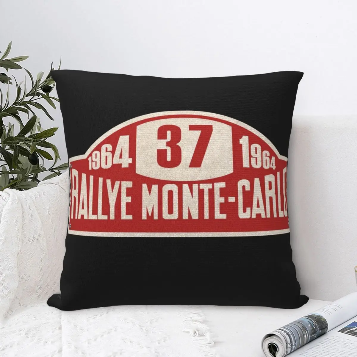 

Rallye Monte Carlo 1964 Sign Square Pillowcase Cushion Cover Comfort Pillow Case Polyester Throw Pillow cover For Home Sofa