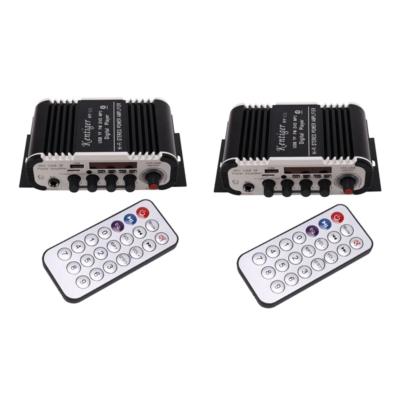 Kentiger 2X Hy - V11 Bluetooth Amplifier 2-Channel Super Bass Audio Amplifier with Remote Controller TF USB Fm 85Db Mp3 Fm Radio
Kentiger 2X Hy - V11 Bluetooth Amplifier 2-Channel Super Bass Audio Amplifier with Remote Controller TF USB Fm 85Db Mp3 Fm Radio
