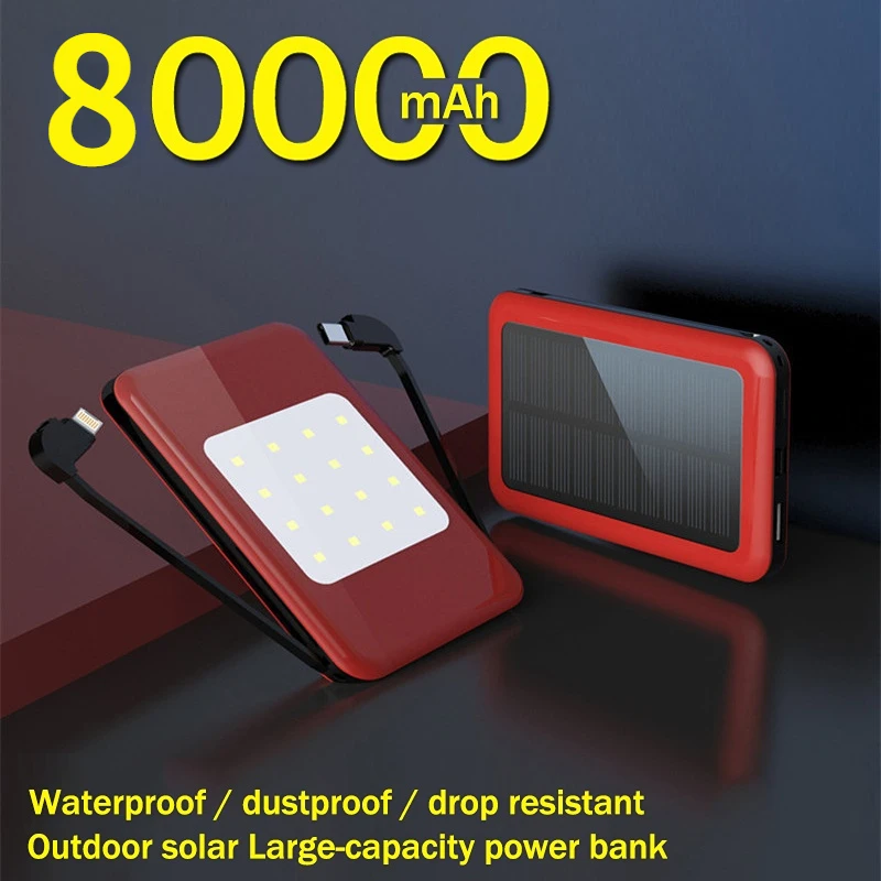 Mini Solar Power Bank 80000mAh Waterproof and Shockproof Outdoor Portable Fast Charging External Battery for Samsung Xiaomi
Mini Solar Power Bank 80000mAh Waterproof and Shockproof Outdoor Portable Fast Charging External Battery for Samsung Xiaomi