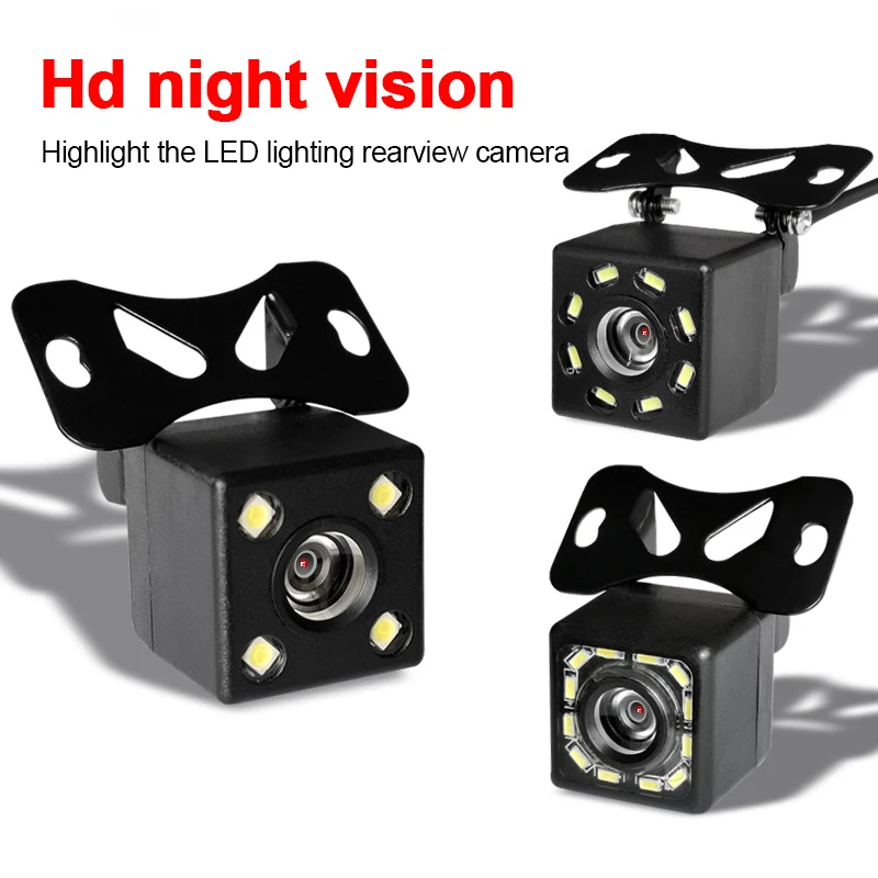 

LED Light Reversing Camera HD Lens Night Vision IP68 Waterproof Wide Angle Reverse Parking CCD 170 Degree High-Definition Image