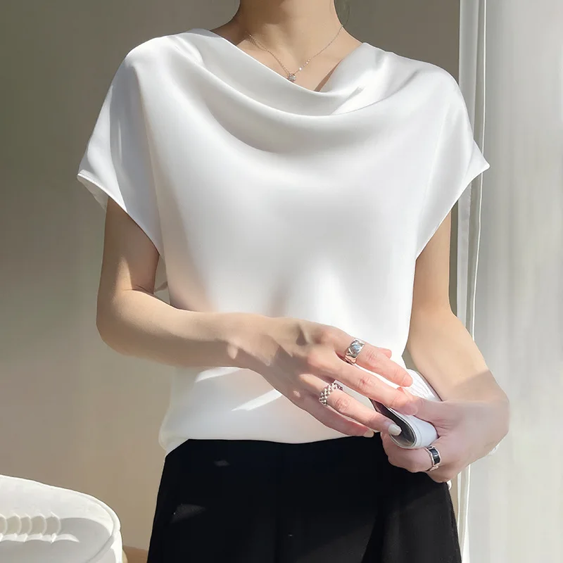 

New High-quality Women's Solid Color Elegant Commuting Formal Elegant Shirt 2023 Summer Large Size Women's S-XXXL