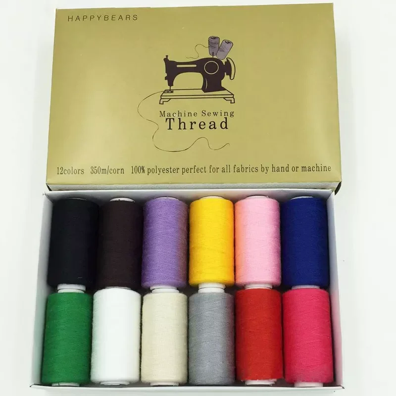 40s/2 polyester Sewing Threads 350 meters High Strength embroidery thread 12pcs/box Sewing Yarn
40s/2 polyester Sewing Threads 350 meters High Strength embroidery thread 12pcs/box Sewing Yarn