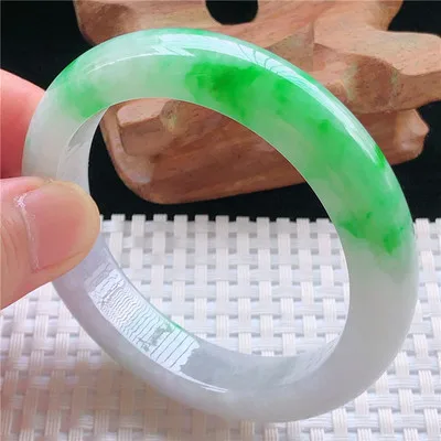 Natural Burmese Jadeite 54mm-64mm Green Two-color Bracelet Elegant Princess Jewelry Best Gift for Mom and Girlfriend
Natural Burmese Jadeite 54mm-64mm Green Two-color Bracelet Elegant Princess Jewelry Best Gift for Mom and Girlfriend