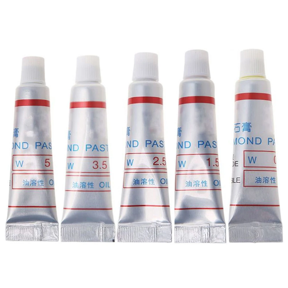 5Pcs Diamond Abrasive Paste 2000-10000Grit Glass Metal Grinding Lapping Paste For Grinding Glass Ceramic Hard Alloys Tool Parts
5Pcs Diamond Abrasive Paste 2000-10000Grit Glass Metal Grinding Lapping Paste For Grinding Glass Ceramic Hard Alloys Tool Parts