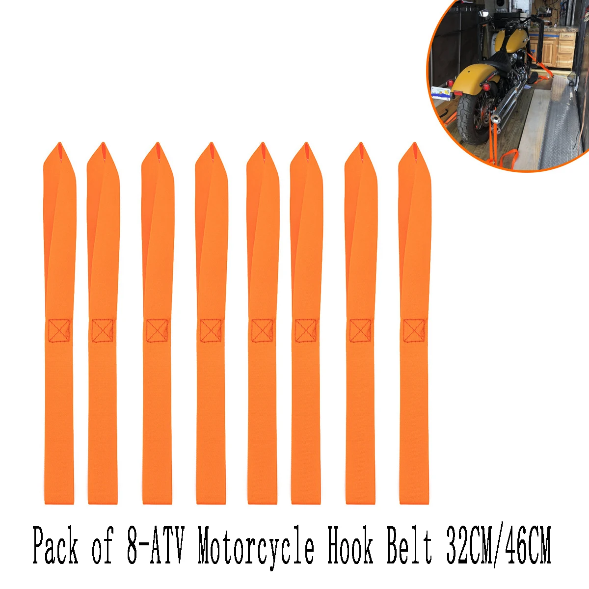 8 Pieces of Orange 32CM/46CM ATV Motorcycle Hook Belt, Binding Belt, Cart Lanyard
8 Pieces of Orange 32CM/46CM ATV Motorcycle Hook Belt, Binding Belt, Cart Lanyard