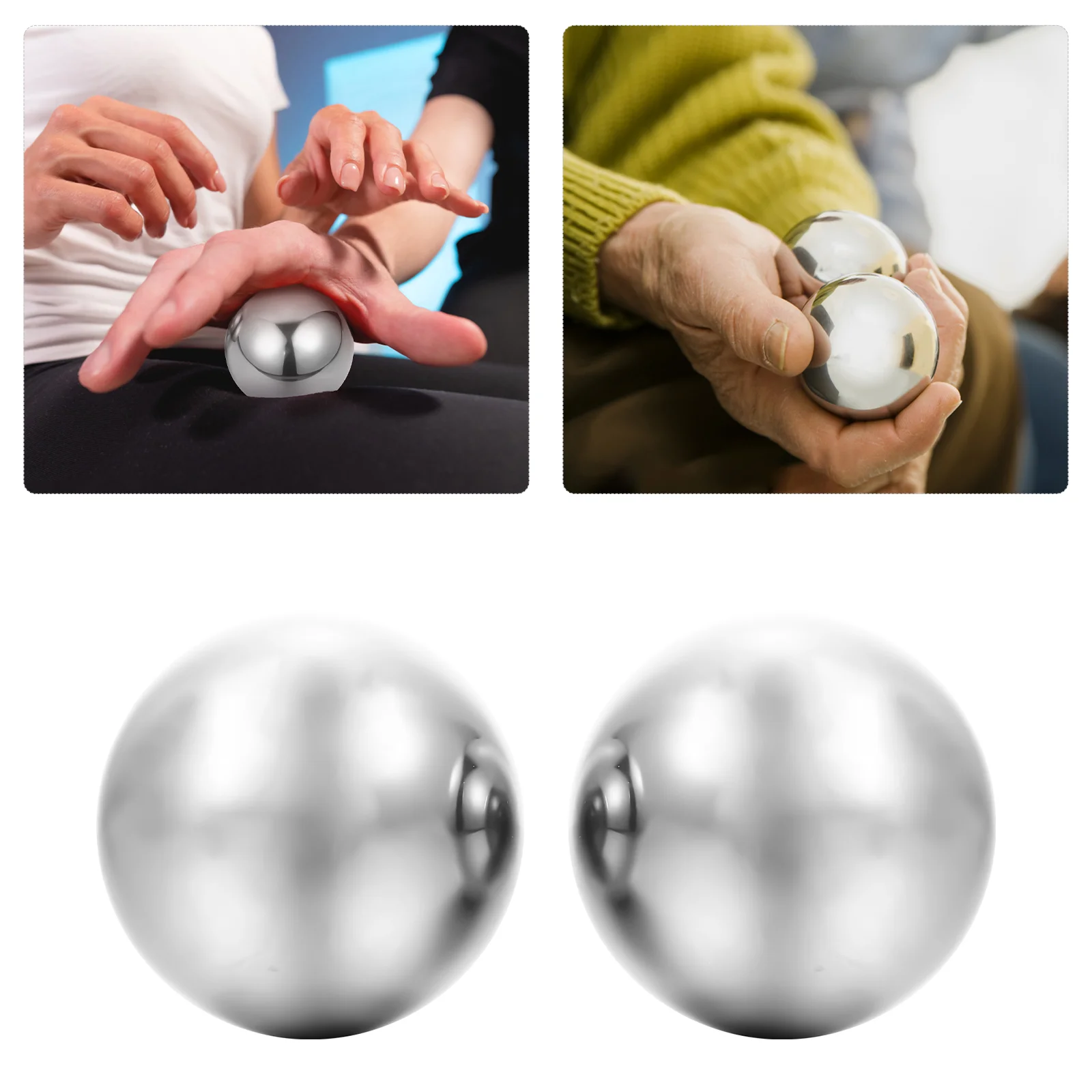 2 Pcs Roller Massager Stainless Steel Ball Hand Balls Rolling Health Exercise Sole Foot Metal Handball
2 Pcs Roller Massager Stainless Steel Ball Hand Balls Rolling Health Exercise Sole Foot Metal Handball