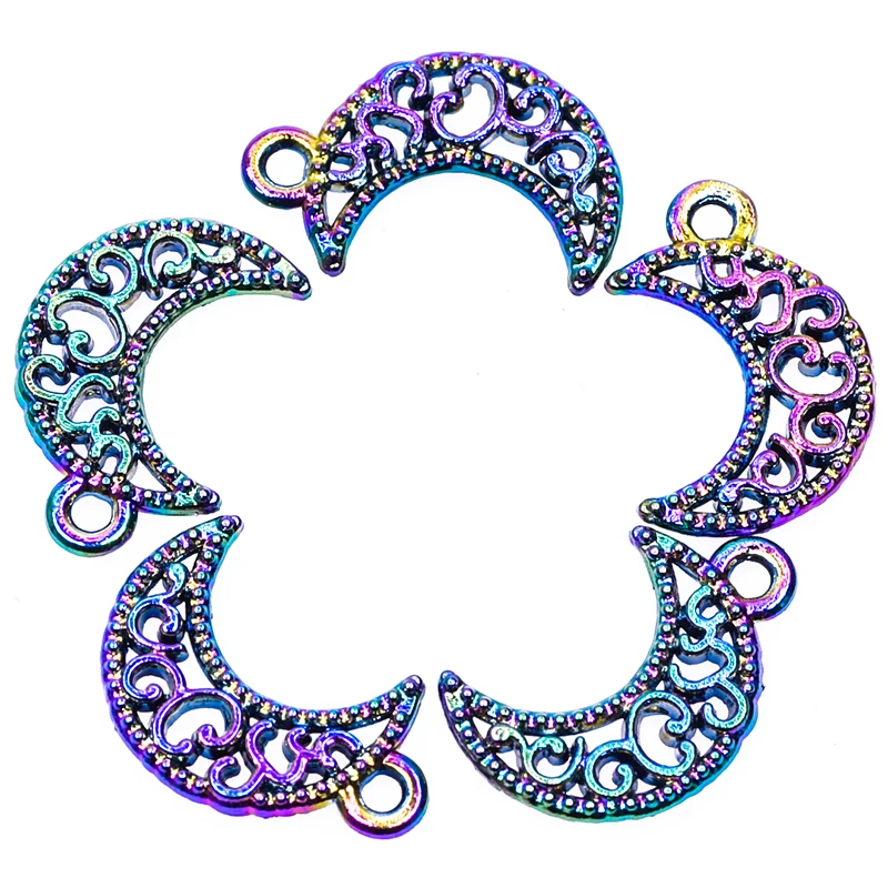 5PCS Moon Star Charms Rainbow Color Alloy Pentagram Pendant For DIY Necklace Bracelet Earring Jewelry Making Findings Accessorie
5PCS Moon Star Charms Rainbow Color Alloy Pentagram Pendant For DIY Necklace Bracelet Earring Jewelry Making Findings Accessorie