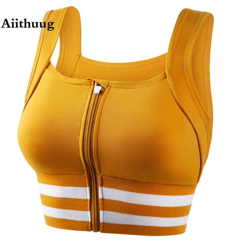 Aiithuug Yoga Bra with Zipper Wide Strap with Strip Crop Tops Gym Vest Fitness Workout Top Bounce Control for Active Sports Bras
Aiithuug Yoga Bra with Zipper Wide Strap with Strip Crop Tops Gym Vest Fitness Workout Top Bounce Control for Active Sports Bras