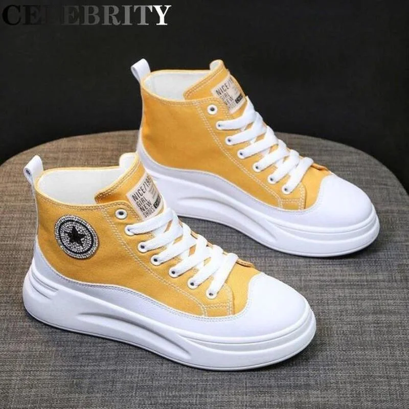 2021 spring new women's high-top canvas shoes brand women's thick-soled sneakers and ankle boots sports casual white sneakers
2021 spring new women's high-top canvas shoes brand women's thick-soled sneakers and ankle boots sports casual white sneakers
