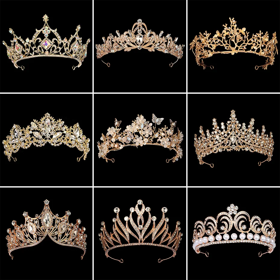 Gold Color Tiaras and Crowns for Women Wedding Bridal Hair Accessories Pearl Rhinestone Headpiece Bride Headdress Prom Jewelry
Gold Color Tiaras and Crowns for Women Wedding Bridal Hair Accessories Pearl Rhinestone Headpiece Bride Headdress Prom Jewelry