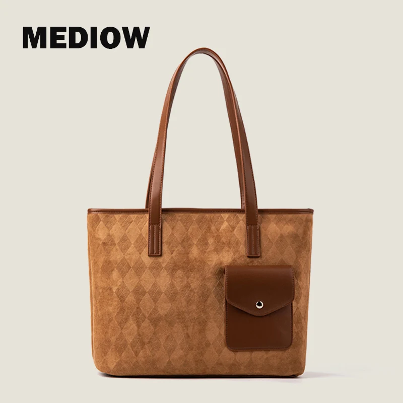 Сумка-тоут MEDIOW женская из экокожи, роскошная дизайнерская сумочка-тоут в винтажном стиле, вместительная из искусственной кожи с имитацией с... 
Сумка-тоут MEDIOW женская из экокожи, роскошная дизайнерская сумочка-тоут в винтажном стиле, вместительная из искусственной кожи с имитацией с...