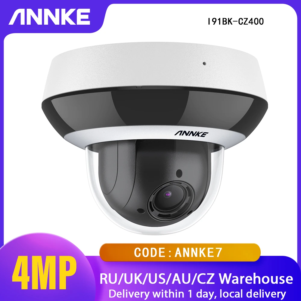 ANNKE Smartest 4MP Super HD PTZ Camera Security POE Camera 4X Optical Zoom Surveillance IP Camera With AI Detection Audio Record
ANNKE Smartest 4MP Super HD PTZ Camera Security POE Camera 4X Optical Zoom Surveillance IP Camera With AI Detection Audio Record