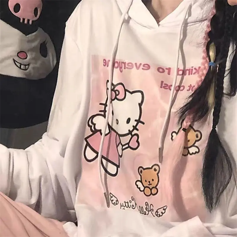 Кавайный свитер с капюшоном Sanrio, милое мягкое утепленное теплое Свободное пальто с длинным рукавом Hello Kitty в стиле аниме, зимний топ для дево...
Кавайный свитер с капюшоном Sanrio, милое мягкое утепленное теплое Свободное пальто с длинным рукавом Hello Kitty в стиле аниме, зимний топ для дево...