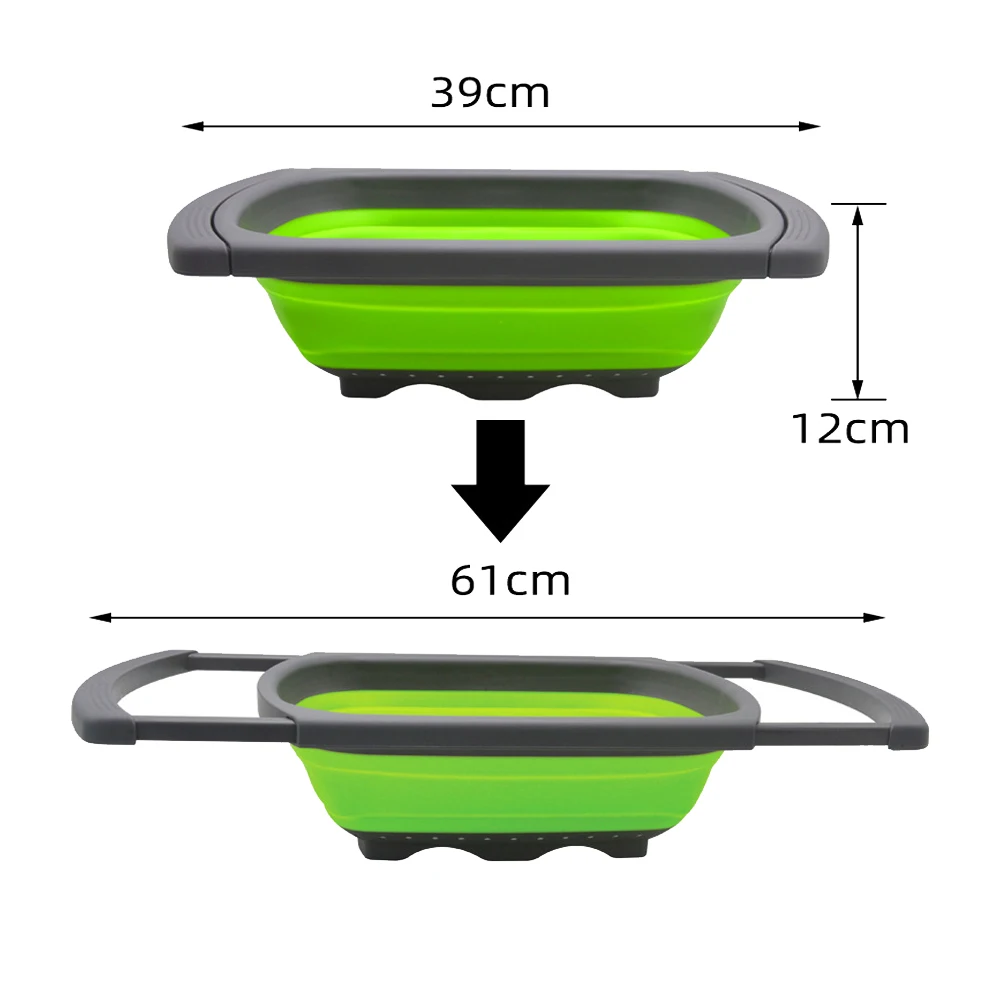 Vegetable Basket Square Colander Plastic Kitchen Sinks Folding Basin Drain Bowl Fruit Wash Silicone Things Home Drainer Helper
Vegetable Basket Square Colander Plastic Kitchen Sinks Folding Basin Drain Bowl Fruit Wash Silicone Things Home Drainer Helper