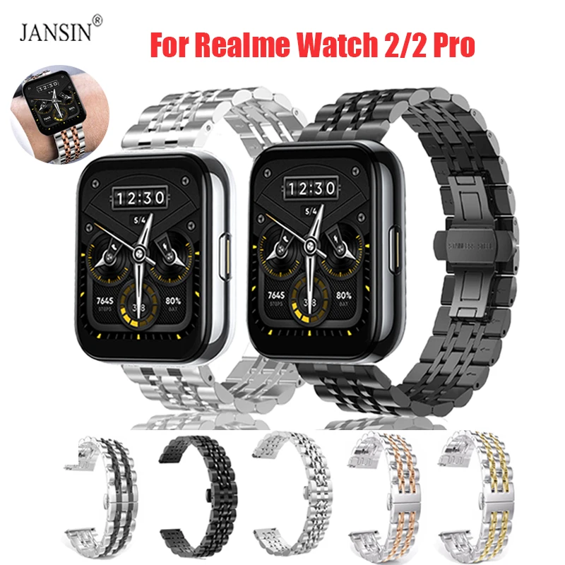 Stainless Steel Strap For Realme Watch 2/2 Pro Smartwatch Metal Watchband For Realme Watch 2Pro Bracelet Band Replacement Correa
Stainless Steel Strap For Realme Watch 2/2 Pro Smartwatch Metal Watchband For Realme Watch 2Pro Bracelet Band Replacement Correa