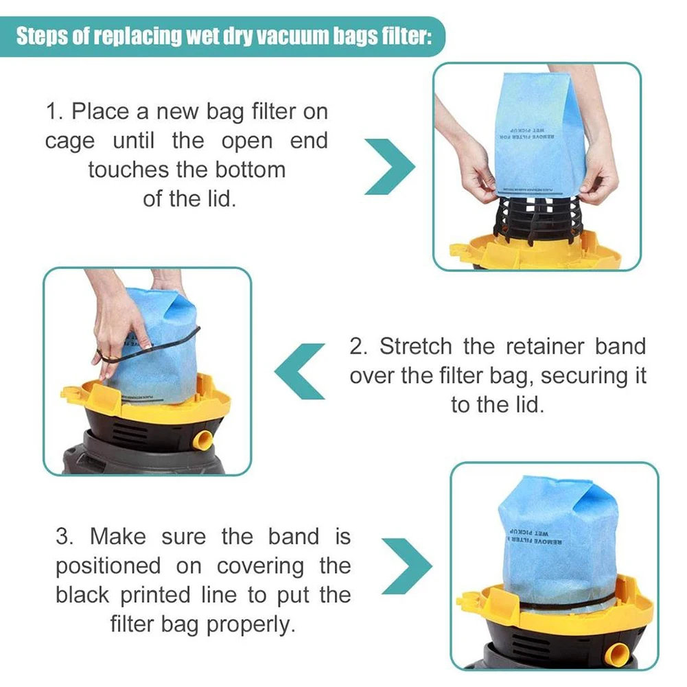 For 4 Gallon WS0400SS. Filter Bags Filter Bag Set Fit 2.5 Gallon Vacuum For MultiFit VF2000 For Shop Vac 2-2.5 Gallon
For 4 Gallon WS0400SS. Filter Bags Filter Bag Set Fit 2.5 Gallon Vacuum For MultiFit VF2000 For Shop Vac 2-2.5 Gallon