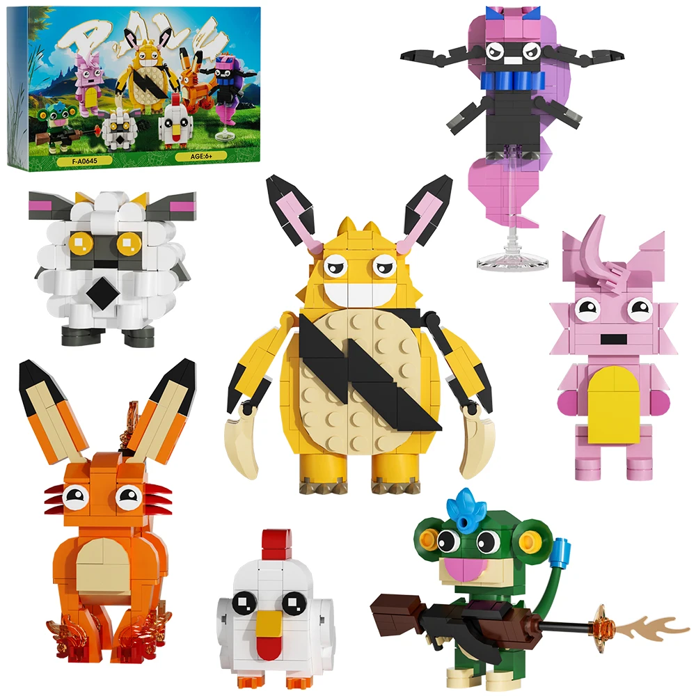 Gobrick MOC Palworld игрушечные фигурки куклы строительные блоки модель милые гризболт