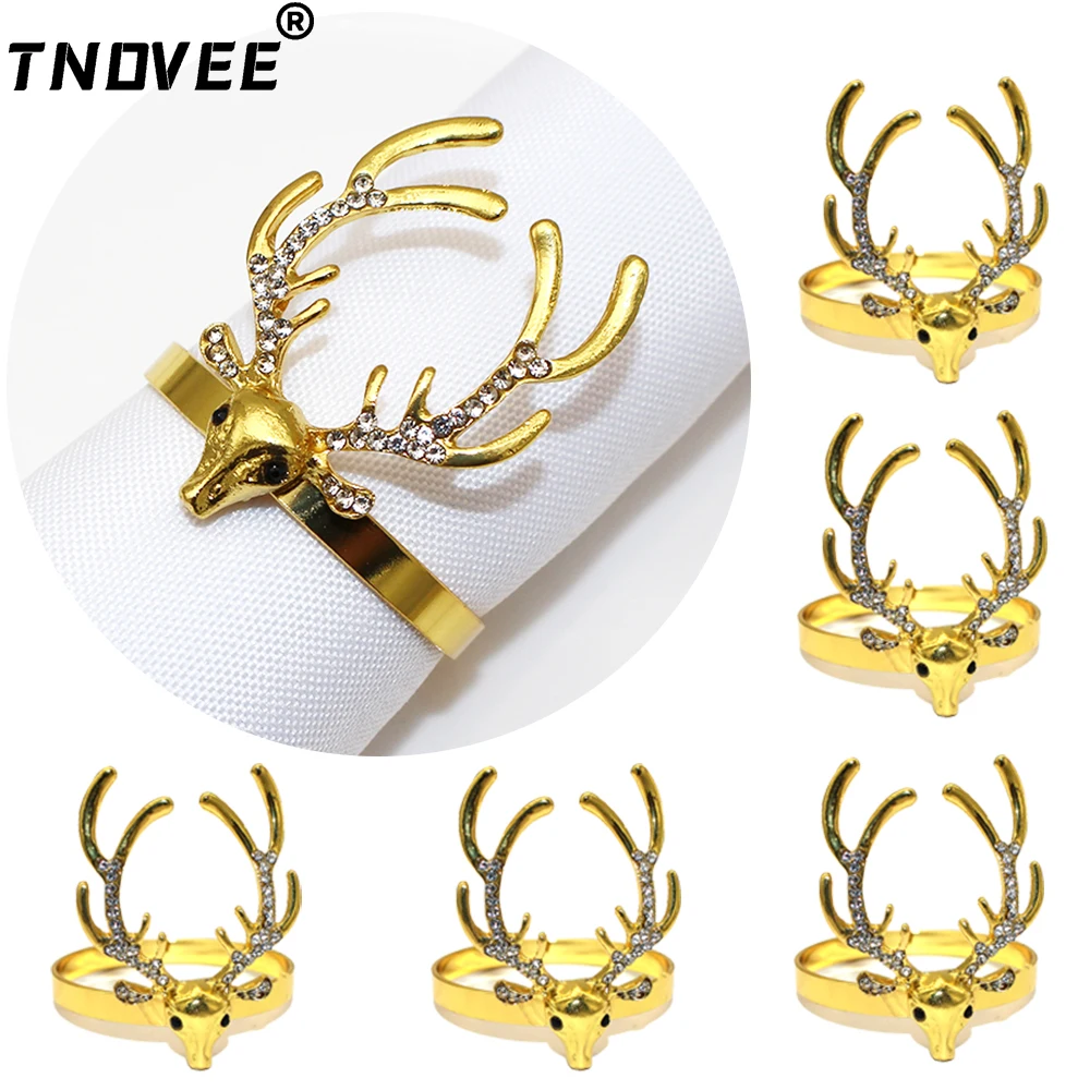6Pcs Christmas Deer Head Napkin Rings Xmas Napkin Rings Holder Buckle for Christmas Wedding Thanksgiving Dinner Table Dec ERC02
6Pcs Christmas Deer Head Napkin Rings Xmas Napkin Rings Holder Buckle for Christmas Wedding Thanksgiving Dinner Table Dec ERC02