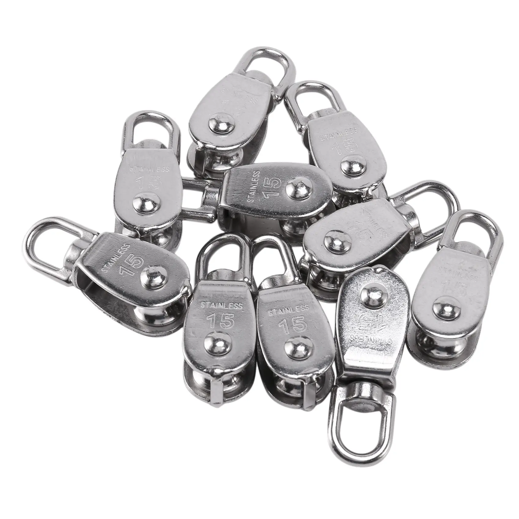 Crane Pulley Block M15 Lifting Crane Swivel Hook single Pulley Block Hanging Wire Towing Wheel 10Pcs
Crane Pulley Block M15 Lifting Crane Swivel Hook single Pulley Block Hanging Wire Towing Wheel 10Pcs