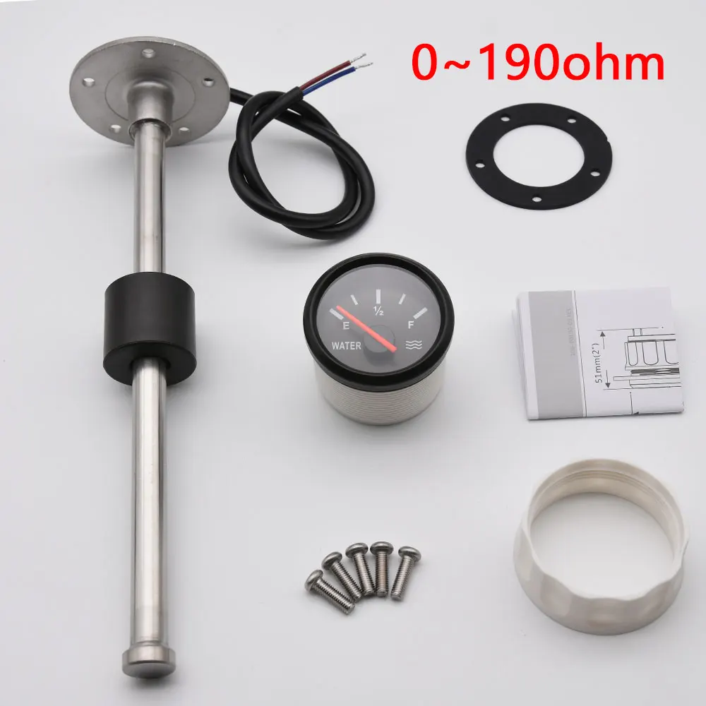 Water Level Gauge + Water Level Sensor Red Backlight Digital 52MM E-F Range Tank Level Indicator 100mm~600mm For Car Truck Boat
Water Level Gauge + Water Level Sensor Red Backlight Digital 52MM E-F Range Tank Level Indicator 100mm~600mm For Car Truck Boat