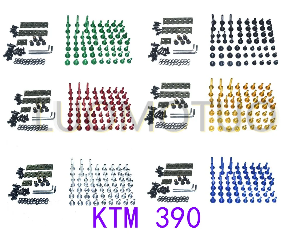 

Motorcycle Complete Fairing Bolts Kit Bodywork Screws For Fit KTM 390 Duke/RC390 2013-2017