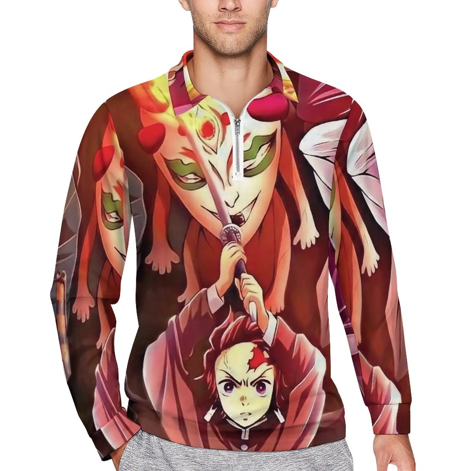 Demon Slayer Casual T-Shirts Men Kyojuro Rengoku Long Sleeve Polo Shirts Turn-Down Collar Y2K Spring Pattern Shirt Large Size
Demon Slayer Casual T-Shirts Men Kyojuro Rengoku Long Sleeve Polo Shirts Turn-Down Collar Y2K Spring Pattern Shirt Large Size