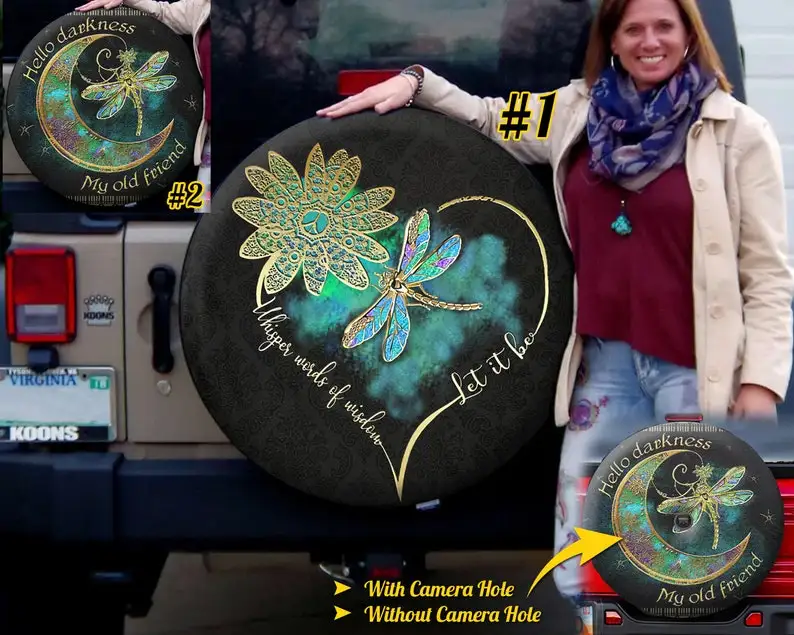 Hipple with dargonfly Jeep Tire Cover, Full color, Spare Tire Cover, Hipple Lover, Gift for her, Birthday Gifts, Car Accessories
Hipple with dargonfly Jeep Tire Cover, Full color, Spare Tire Cover, Hipple Lover, Gift for her, Birthday Gifts, Car Accessories