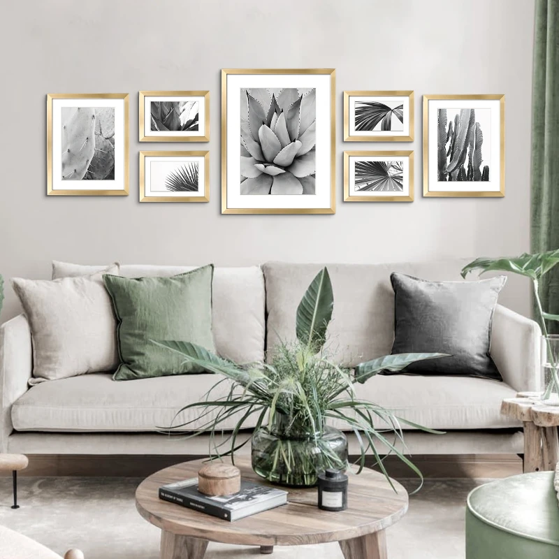 7 Piece Gold Gallery Wall Picture Frame Set, Botanical Photo Frame Set for Home Decor, Multi-Size 11x14, 8x10, 5x7, 4x6 inch
7 Piece Gold Gallery Wall Picture Frame Set, Botanical Photo Frame Set for Home Decor, Multi-Size 11x14, 8x10, 5x7, 4x6 inch