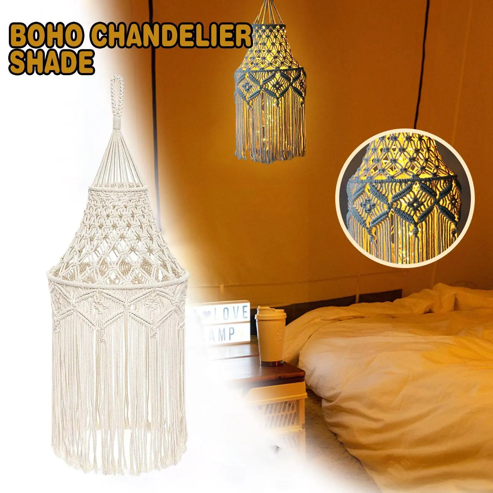 Bohemian Handmade Cotton Hand Woven Lampshade Window Kitchen Bedroom Art Decoration Girl's Lamp Room Pendant Lady Living H8c8
Bohemian Handmade Cotton Hand Woven Lampshade Window Kitchen Bedroom Art Decoration Girl's Lamp Room Pendant Lady Living H8c8