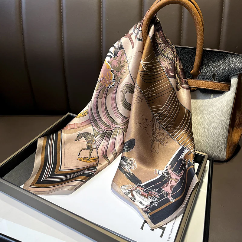 Дизайнерский весенний женский шарф из чистого шелка с принтом, квадратный хиджаб, роскошный женский шейный платок в виде животного из мульт... 
Дизайнерский весенний женский шарф из чистого шелка с принтом, квадратный хиджаб, роскошный женский шейный платок в виде животного из мульт...