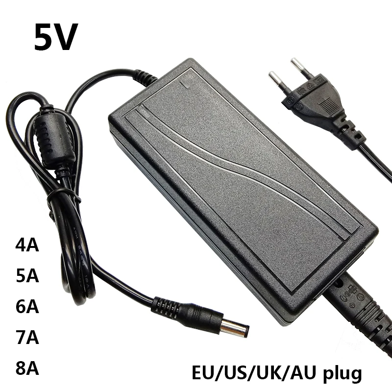 DC 5V 4A 5A 6A 7A 8A Power Adapter Supply AC 100-240V Desktop Adaptor 5 Volt 5.5x2.5mm Adaptador 5V4A 5V5A 5V6A 5V7A 5V8A
DC 5V 4A 5A 6A 7A 8A Power Adapter Supply AC 100-240V Desktop Adaptor 5 Volt 5.5x2.5mm Adaptador 5V4A 5V5A 5V6A 5V7A 5V8A