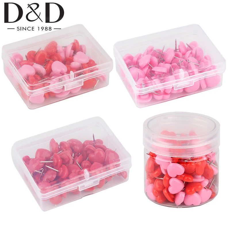 50Pcs/Set Heart-shaped Plastic Thumbtack Colorful Creative Round Head Press Nails Color Photo Decorative Wall Nails Cork Felt
50Pcs/Set Heart-shaped Plastic Thumbtack Colorful Creative Round Head Press Nails Color Photo Decorative Wall Nails Cork Felt
