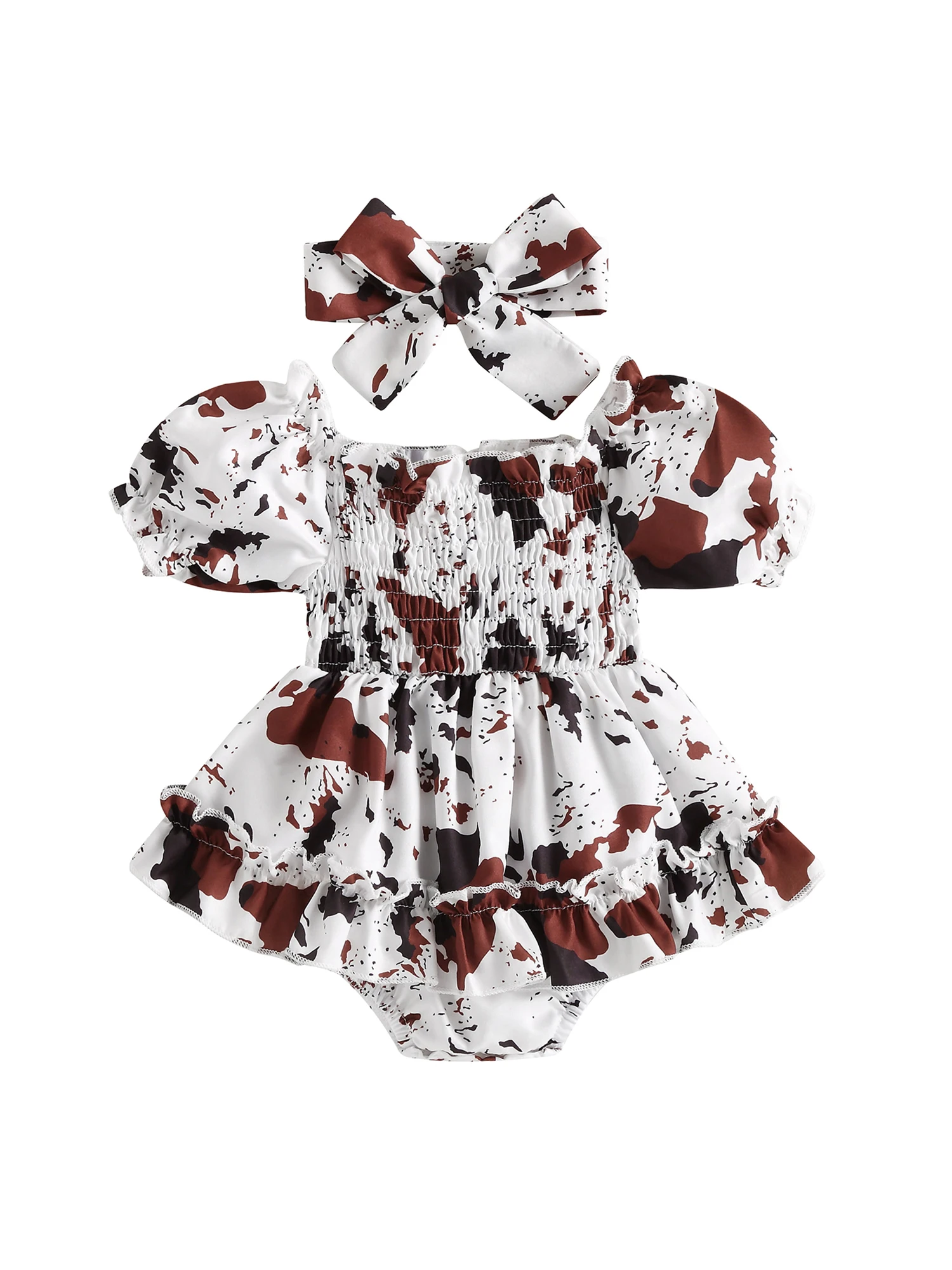 2 шт., Детский комбинезон с пышными рукавами и повязкой на голову
2 шт., Детский комбинезон с пышными рукавами и повязкой на голову