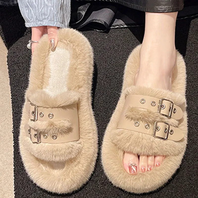 Litfun Winter Short Plush Slippers For Women Fashion Furry Cozy Slippers Indoor Thick Sole Floor Slipppers House Casual Slipper 
Litfun Winter Short Plush Slippers For Women Fashion Furry Cozy Slippers Indoor Thick Sole Floor Slipppers House Casual Slipper
